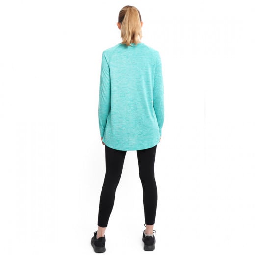 RB Women's Long Sleeve Training Top, Small Size, Earth Green Color
