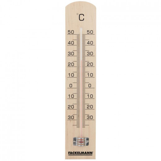 Fackelmann Wooden Thermometer, 25 CM