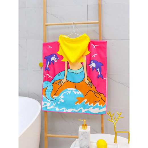 منشفة حمام للأطفال ، تصميم حورية البحر