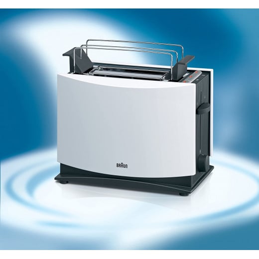 Braun HT 400, 100 Watts 2 Slice Multi Toast Toaster, White