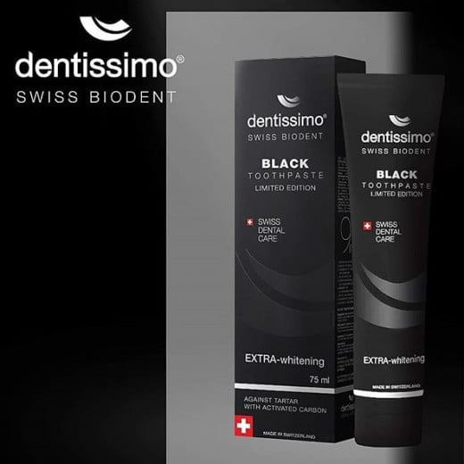 Dentissimo Premium Extra-Whitening Black Toothpaste, 75 Ml