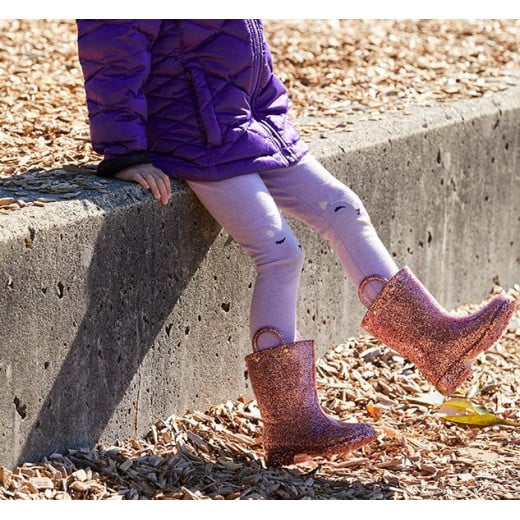 أحذية المطر اللامعة للأطفال، باللون الأرجواني مقاس 30 من ويسترن شيف