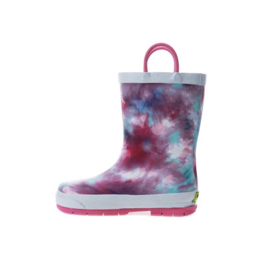 Western Chief Tie Dye Glitter Rain Boot for Kids, Size 23