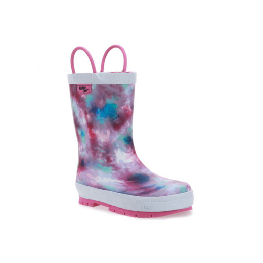Western Chief Tie Dye Glitter Rain Boot for Kids, Size 28