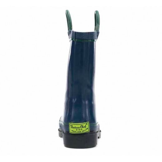 Western Chief Kids Firechief Rain Boot, Navy Color, Size 32