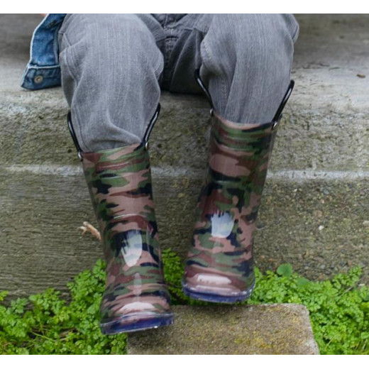 حذاء للمطر للأطفال باللون الأخضر، مقاس 20 من ويسترن شيف