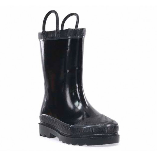 Western Chief Kids Firechief Rain Boot, Black Color, Size 32