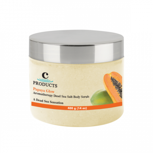 C-Products Papaya Glow Aromatherapy Body Scrub, 400 Gram