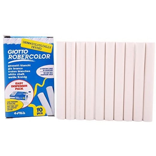 Giotto Robercolor Chalk, White , Pack of 10