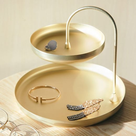 Umbra poise design accessory organizer, brass color