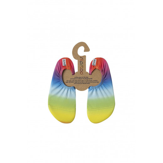 Slipstop Girls Non-slip Pool Shoes, Rainbow Color, Inf Size