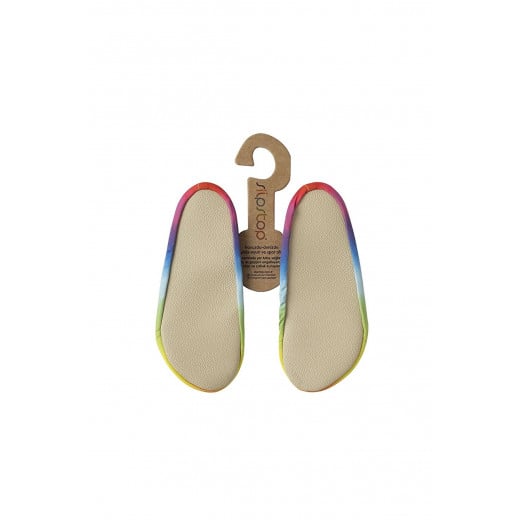 Slipstop Girls Non-slip Pool Shoes, Rainbow Color, XsSize