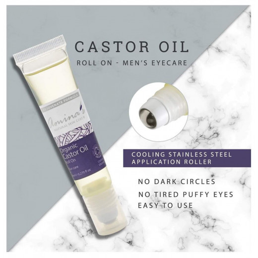 Amina's Organic Castor Oil Roll-On Eye Care, 20 Ml