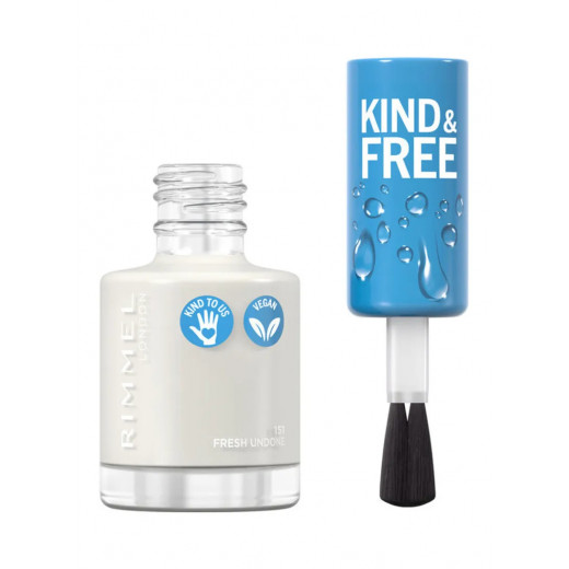 Rimmel London Kind and Free Clean Nail Polish, Off White Color 151, 8 Ml