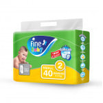 Fine Baby Diapers, Size 2, Small 3–5 Kg, 40 Diapers