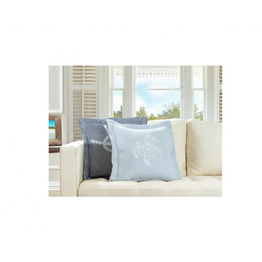Madame Coco Coralie Throw Pillow Cover, Navy Blue Color, 43x43 Cm