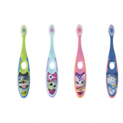 Jordan Children's Toothbrush Step 2, (3-5 years) Soft Brush with Cap for Travel - Green