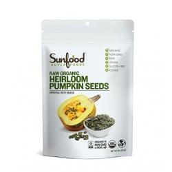 Sunfood Organic Raw Heirloom Pumpkin Seeds, 227 Gram