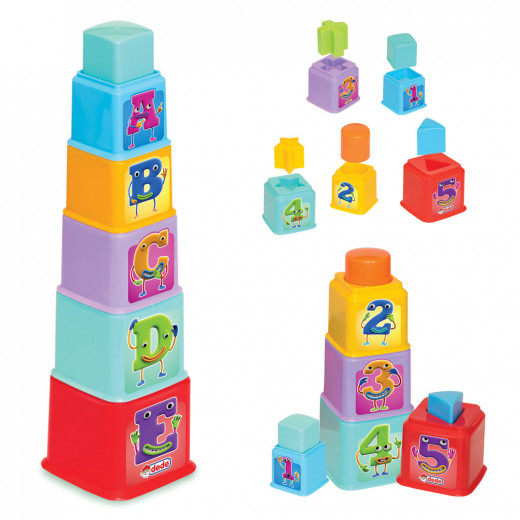 Dede Baby Square Tower, 10 Pieces