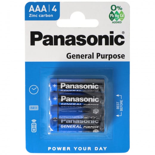 Panasonic Battery Micro AAA, Pack Of 4 Pieces