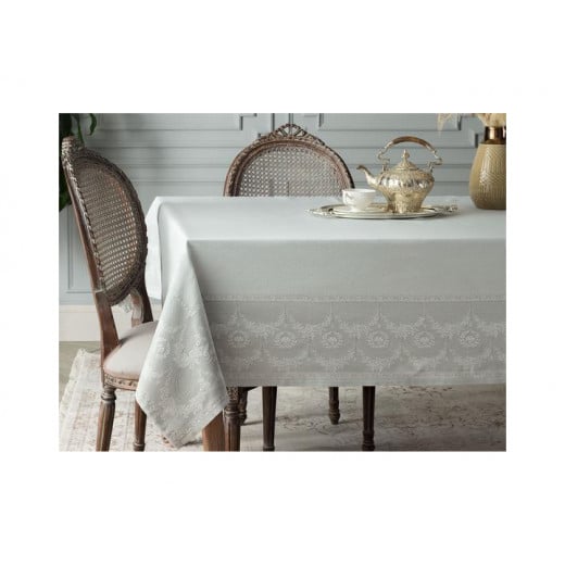 Madame Coco Orient Table Cloth, Gray Color