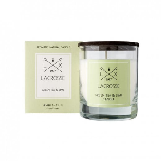 Ambientair lacrosse scented candle, green tea scent, 200 gram