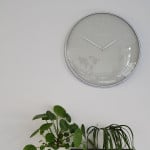ساعة حائط, باللون الرمادي و الفضي من نكستايم