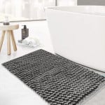 Nova home loopy bath mat, chenille, silver color, 60x120 cm