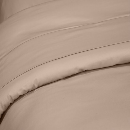 Fieldcrest plain duvet cover, cotton, linen color, king size