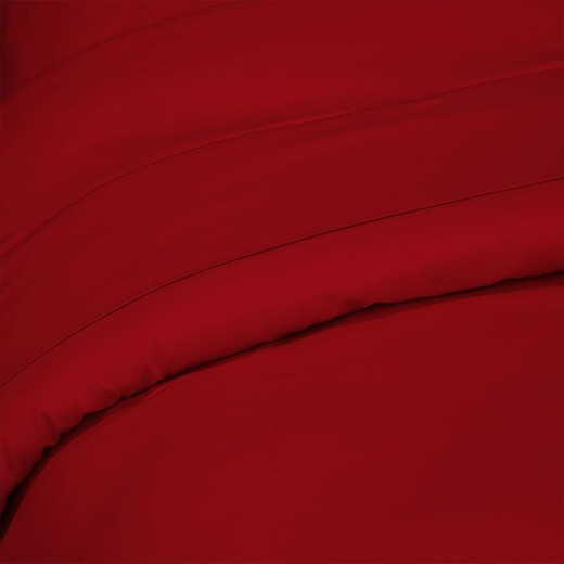 Fieldcrest plain duvet cover, cotton, red color, queen size