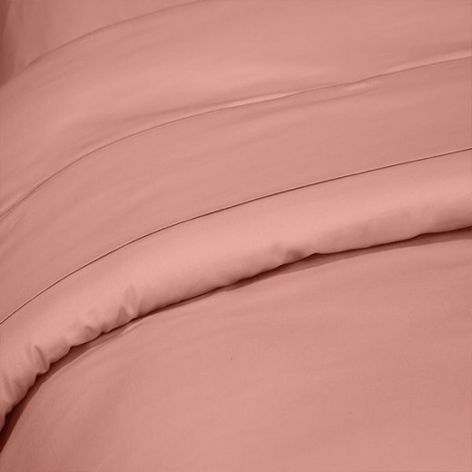 Fieldcrest plain duvet cover, cotton, old rose color, twin size