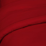 غطاء وجه لحاف بتصميم سادة, باللون الأحمر, حجم مفرد كبير من فيلدكريست