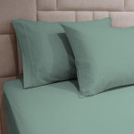 Fieldcrest plain pillowcase set, cotton, jade color, 2 pieces