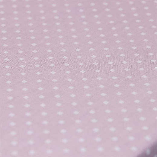 Cannon dots and stripes bed sheet set, lilac color, queen size, 4 pieces