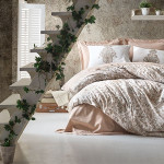 Nova home tamara printed comforter set, beige color, king size, 6 pieces