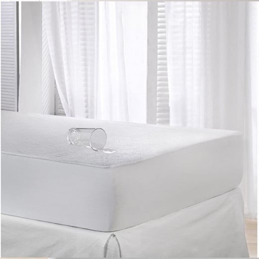 Nova Home "Warm-Pro Warm Fleece Waterproof Mattress Protector, White Color, 160*200 Cm