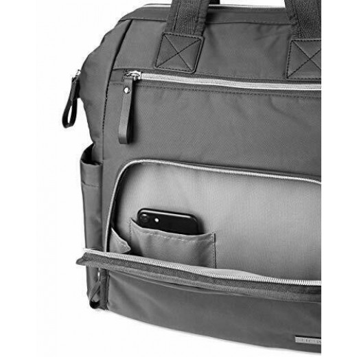 Skip Hop Mainframe Wide Open Diaper Backpack, Charcoal Color