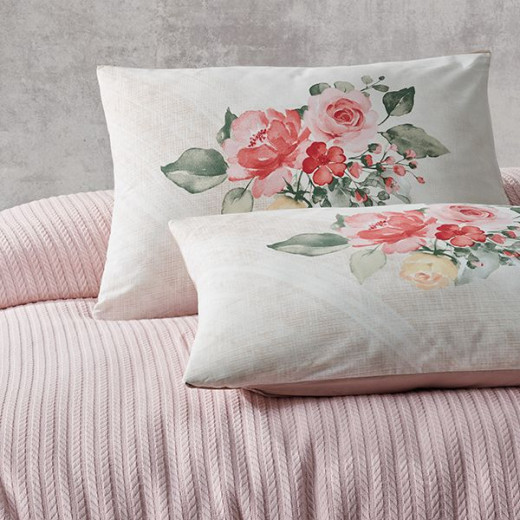 Nova Home Rosanna Pique Bedspread Set, Pink Color, King Size, 4 Pieces