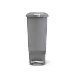 Simplehuman plastic trash bin, grey color, 40 liter