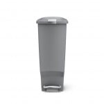 Simplehuman plastic and stainless steel trash bin, grey color, 40 liter