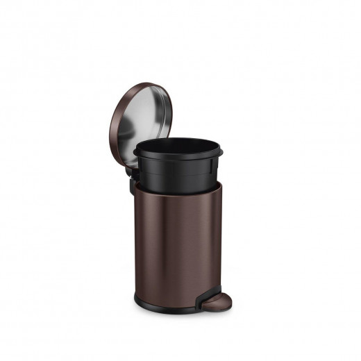 Simplehuman stainless steel trash bin, bronze color, 4.5 liter