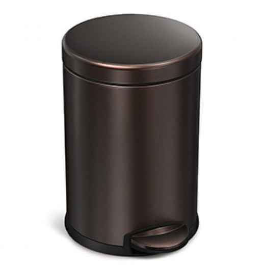 Simplehuman stainless steel trash bin, bronze color, 4.5 liter