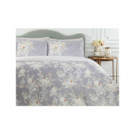 Madame Coco Curtice Printed Satin Duvet Cover Set, Purple Color, King Size