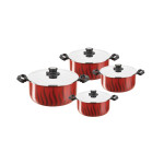 Tefal Tempo Flame Stewpots, Set Of 8 Pieces