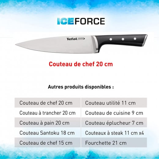 Tefal Ice Force Stainless Steel Knife, 18 Cm