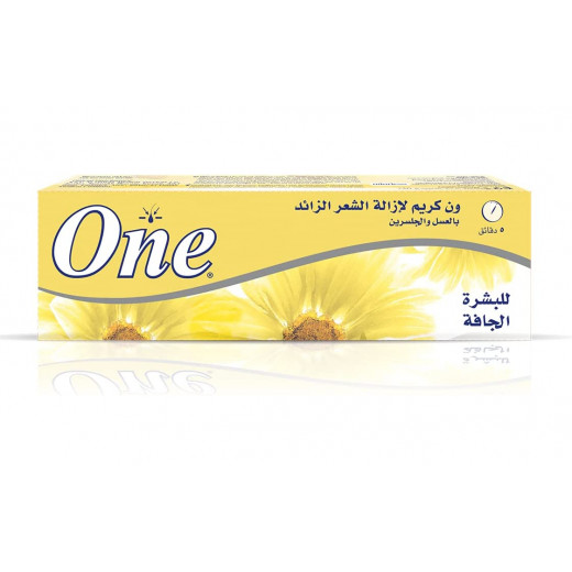 One Hair Removal Cream With Honey & Glycerin For Dry Skin, 140 Gram