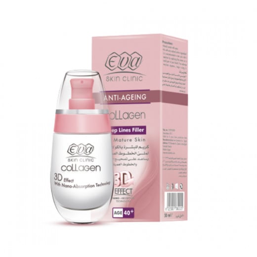 Eva Cosmetics Skin Anti Ageing Collagen Deep Lines Filler For Mature Skin, 50 Ml