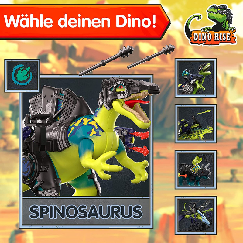playmobil dino rise: 70625 spinosaurus double defense dinosaur set