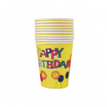 Disposable Paper Cups, Happy Birthday Design