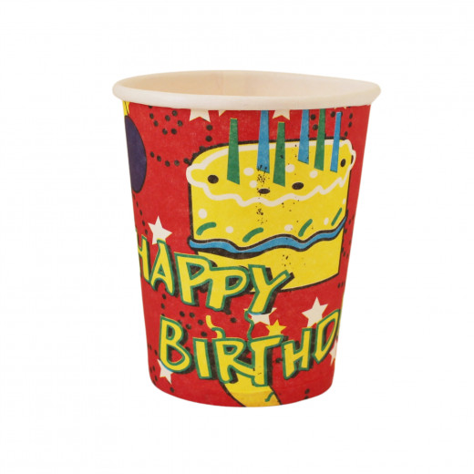 Disposable Paper Cups, Red Balloon Design